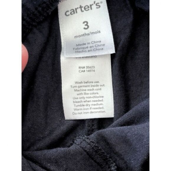 Carter’s‎ Baby Girl Holiday Outfit Red Black Plaid Shirt Leggings Size 3 Months - Picture 6 of 6